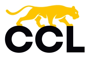 Logo CCL avec une panthère jaune