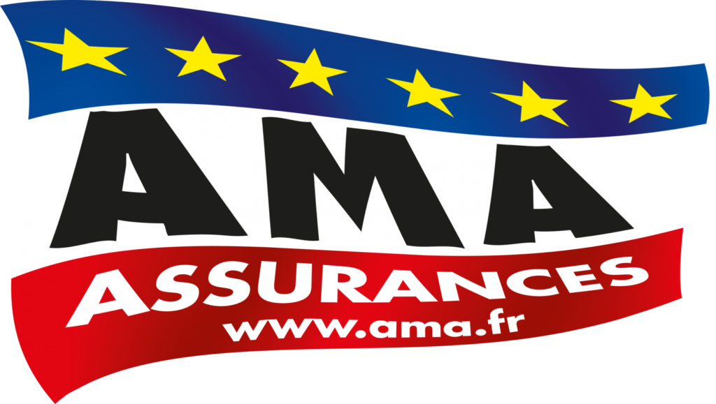 AMA Assurances logo étoilé bleu blanc rouge